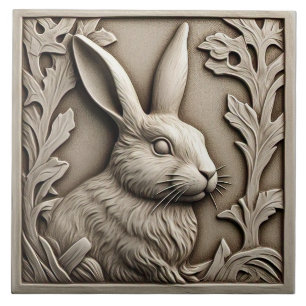 Rabbit - Arts And Crafts Ceramic Tile