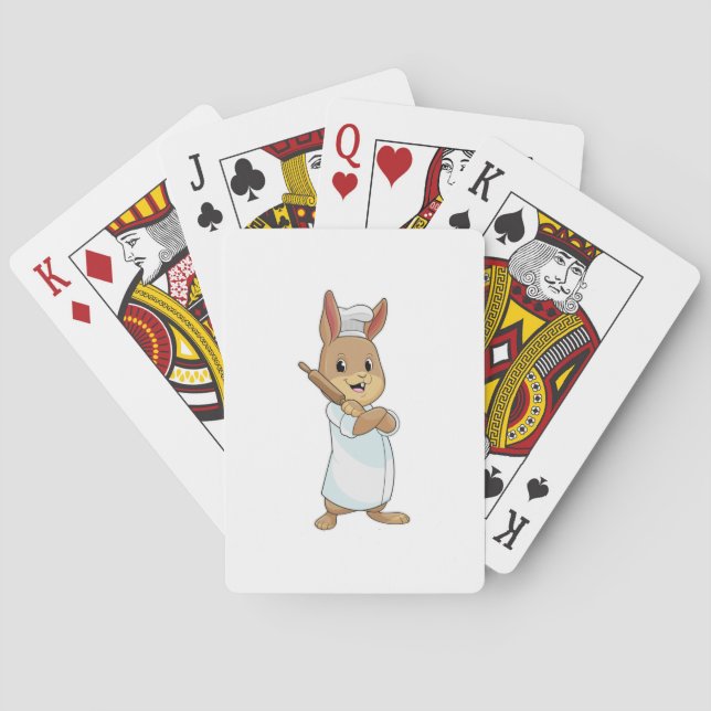 Rabbit as Baker with Rolling pin Playing Cards (Back)