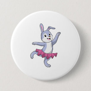 Rabbit as Ballerina at Ballet 7.5 Cm Round Badge