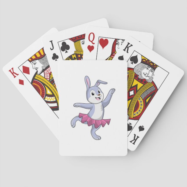 Rabbit as Ballerina at Ballet Playing Cards (Back)
