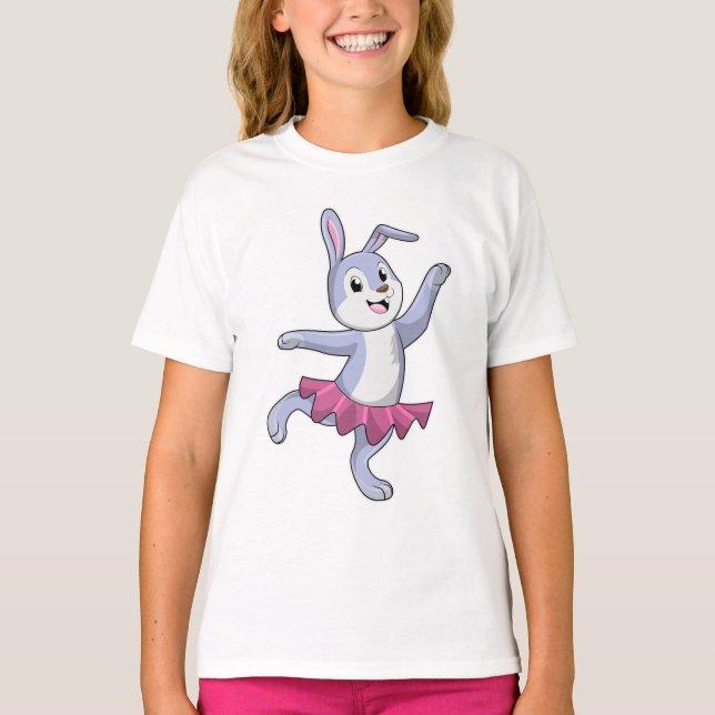 Rabbit as Ballerina at Ballet T-Shirt (Front)