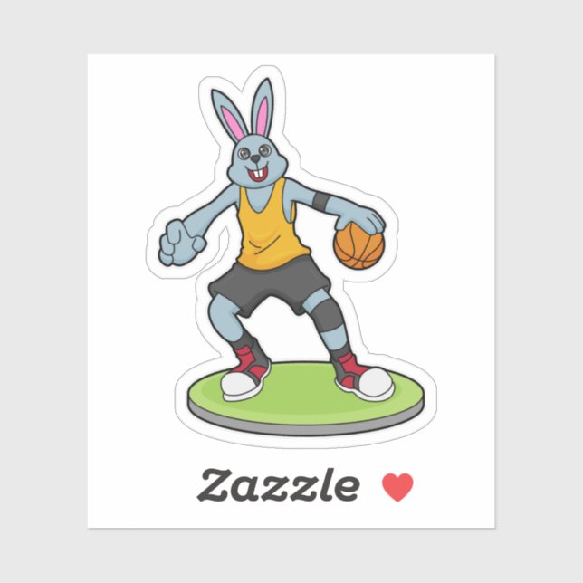 Rabbit as Basketball player with Basketball (Sheet)
