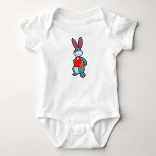 Rabbit as Basketball player with Basketball Baby Bodysuit