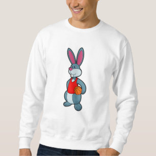 Rabbit as Basketball player with Basketball Sweatshirt