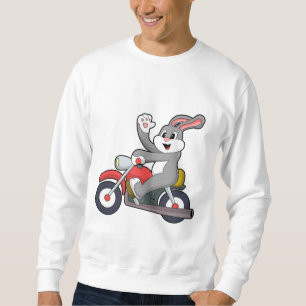 Rabbit as Biker with Motorcycle.PNG Sweatshirt