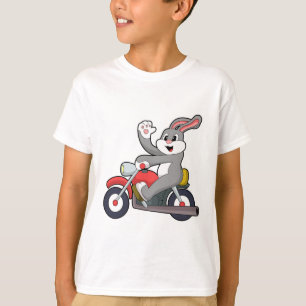 Rabbit as Biker with Motorcycle.PNG T-Shirt