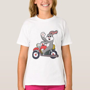 Rabbit as Biker with Motorcycle.PNG T-Shirt
