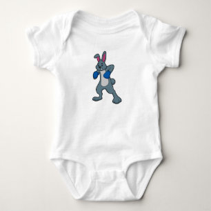 Rabbit as Boxer with Boxing gloves Baby Bodysuit
