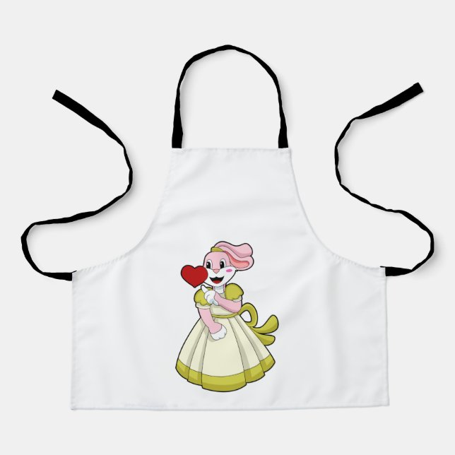 Rabbit as Bride with Wedding dress.PNG Apron (Front)