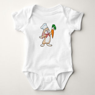 Rabbit as Cook with Carrot Baby Bodysuit