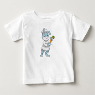 Rabbit as Cook with Carrot Baby T-Shirt