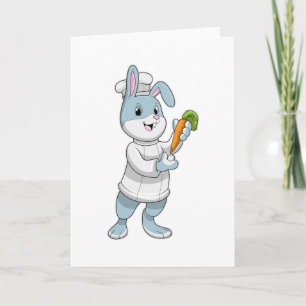 Rabbit as Cook with Carrot Card