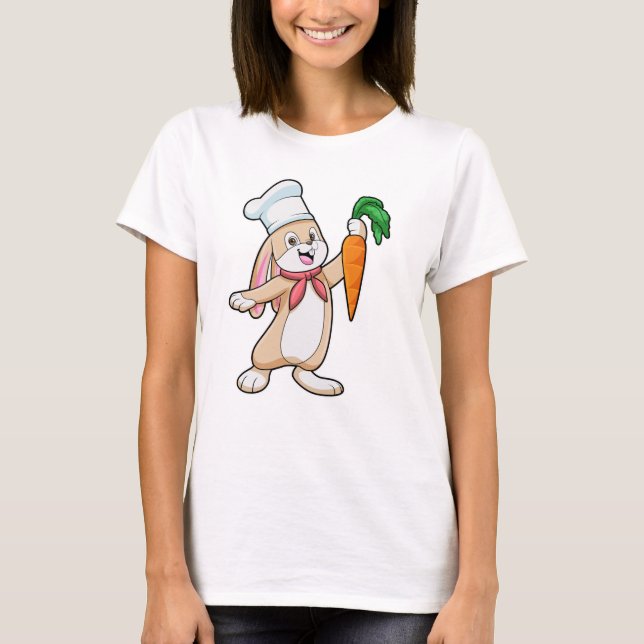 Rabbit as Cook with Carrot T-Shirt (Front)