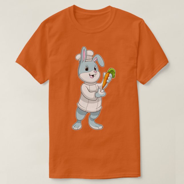 Rabbit as Cook with rot T-Shirt (Design Front)