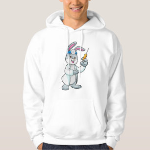 Rabbit as Doctor at Vaccination with Syringe Hoodie