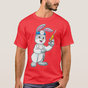 Rabbit as Doctor at Vaccination with Syringe T-Shirt