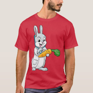 Rabbit as doctor with stethoscope and carrot T-Shirt