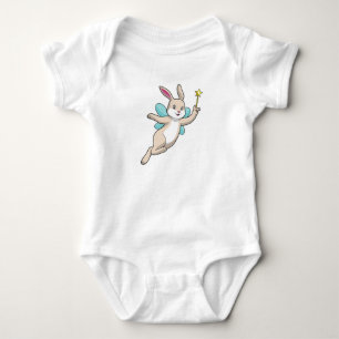 Rabbit as Fairy with Magic wand Baby Bodysuit