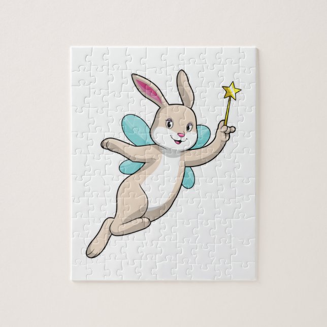 Rabbit as Fairy with Magic wand Jigsaw Puzzle (Vertical)