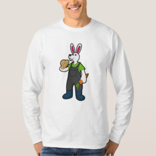 Rabbit as Farmer with Carrot & Hat T-Shirt