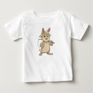 Rabbit as Fisher with Fishing rod Baby T-Shirt