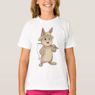Rabbit as Fisher with Fishing rod T-Shirt