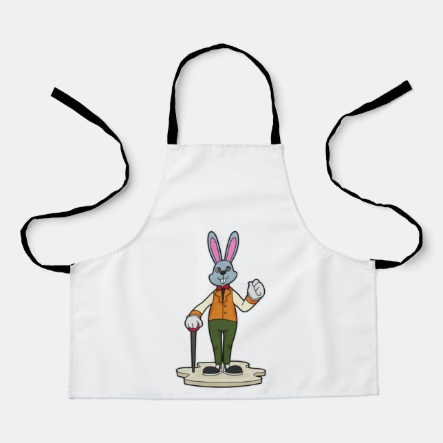 Rabbit as Gentleman with Cane Apron (Front)