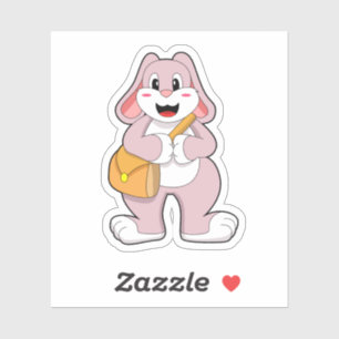 Rabbit as Hiker with Bag