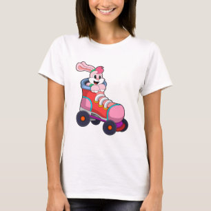 Rabbit as Inline Skater with Inline Skates T-Shirt