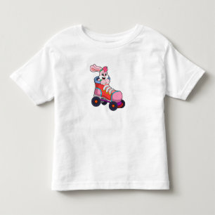 Rabbit as Inline Skater with Inline Skates Toddler T-Shirt