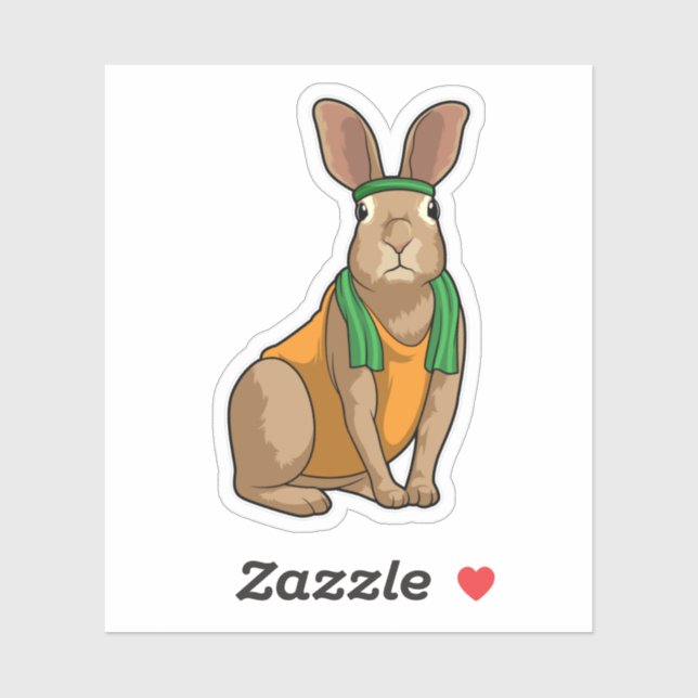 Rabbit as Runner with Towel (Sheet)