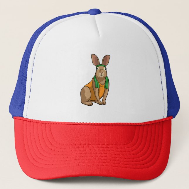 Rabbit as Runner with Towel Trucker Hat (Front)