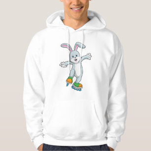 Rabbit as Skater with Inline skates Hoodie