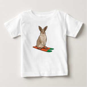 Rabbit as Skier with Ski Baby T-Shirt