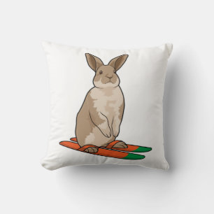 Rabbit as Skier with Ski Cushion