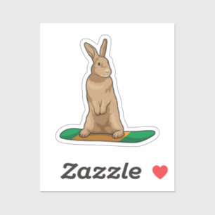 Rabbit as Snowboarder with Snowboard