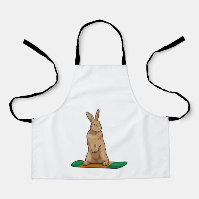 Rabbit as Snowboarder with Snowboard Apron (Front)