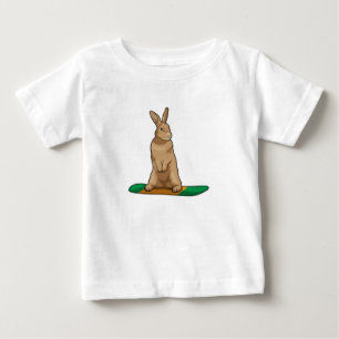 Rabbit as Snowboarder with Snowboard Baby T-Shirt