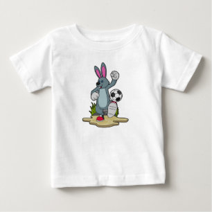 Rabbit as Soccer player with Soccer Baby T-Shirt