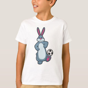 Rabbit as Soccer player with Soccer ball T-Shirt