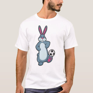 Rabbit as Soccer player with Soccer ball T-Shirt