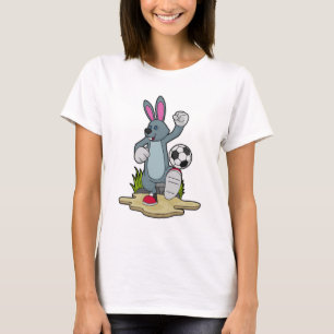 Rabbit as Soccer player with Soccer T-Shirt