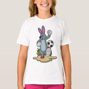Rabbit as Soccer player with Soccer T-Shirt