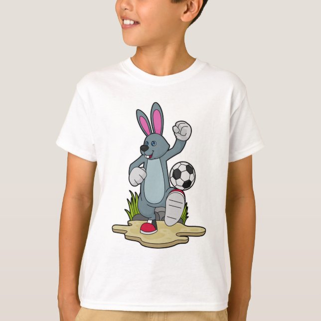 Rabbit as Soccer player with Soccer T-Shirt (Front)