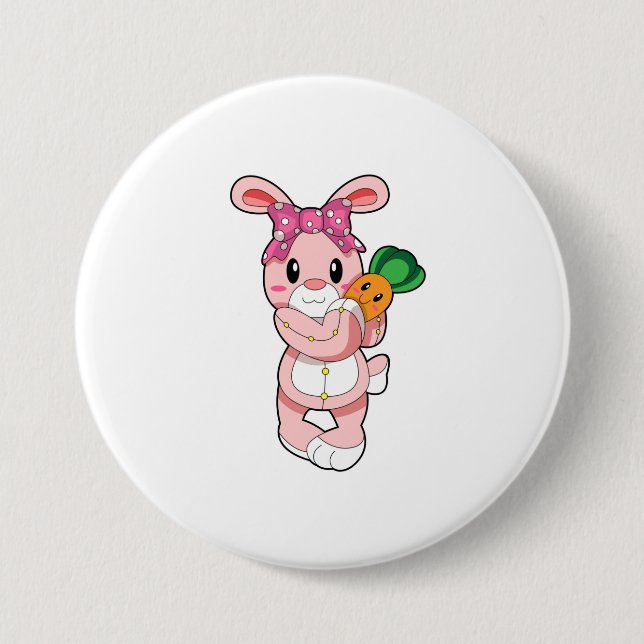 Rabbit as Toy 7.5 Cm Round Badge (Front)