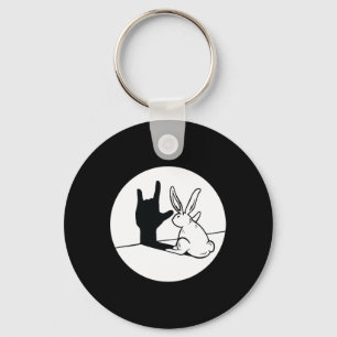 Rabbit Asl Hand Gesture Deaf Hearing Loss Awarenes Key Ring