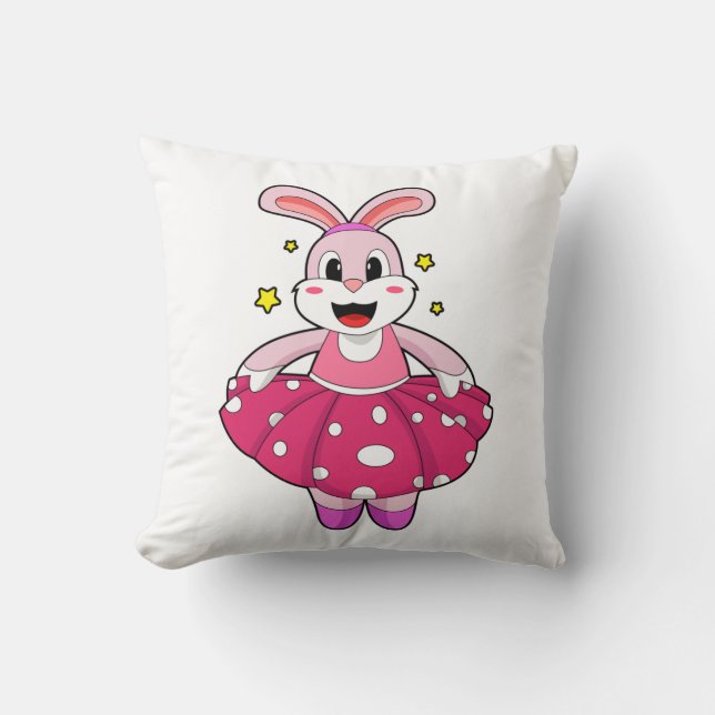 Rabbit at Ballet Dance Cushion (Front)