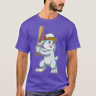 Rabbit at Baseball with Baseball bat 2 T-Shirt
