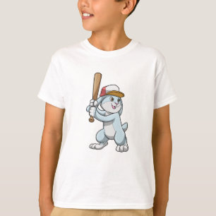 Rabbit at Baseball with Baseball bat T-Shirt