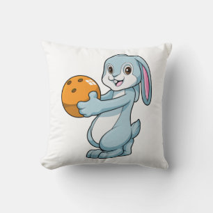 Rabbit at Bowling with Bowling ball Cushion